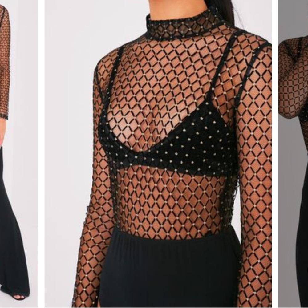 Metallic Mesh Bodysuit